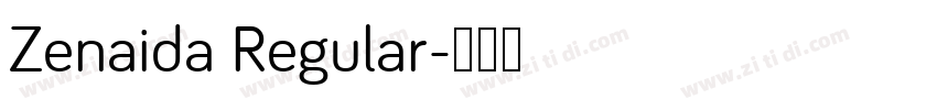 Zenaida Regular字体转换